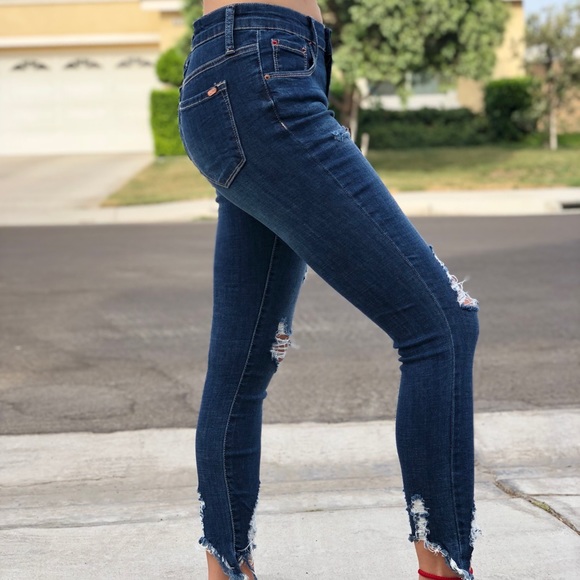 HP Ankle destroyed  hem jean - Picture 6 of 7